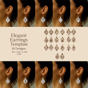 DIY Earring SVG Bundle for Glowforge and Cricut - Wood and Leather Jewelry Templates