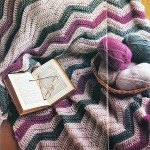 Vintage Crochet World Pattern, Ripple Afghan