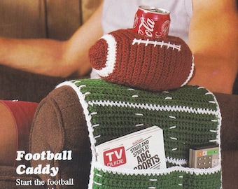 Football Armchair Caddy, Crochet Vintage Pattern