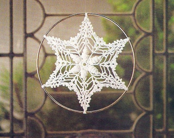 Crochet Shell Snowflake Ornament Vintage Pattern