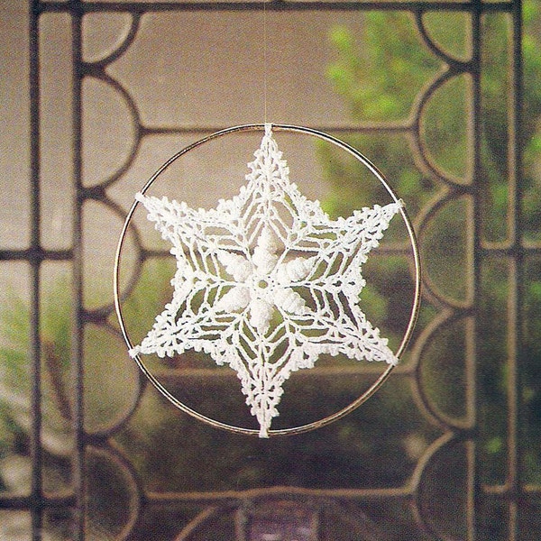 Crochet Shell Snowflake Ornament Vintage Pattern