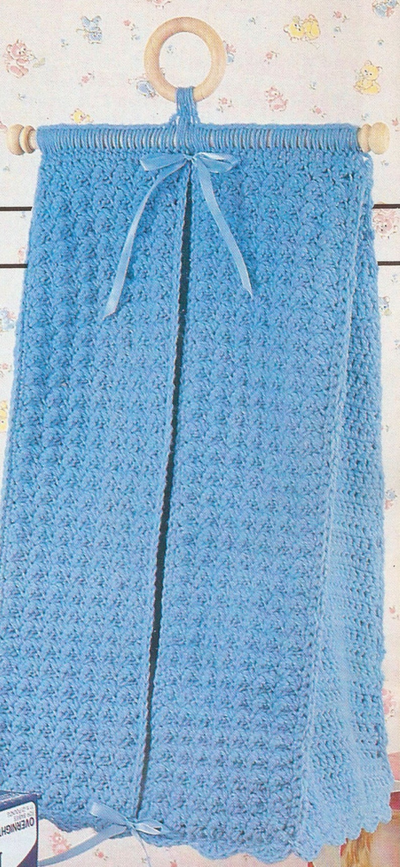 Diaper Stacker Hanger, Crochet Vintage Pattern image 1
