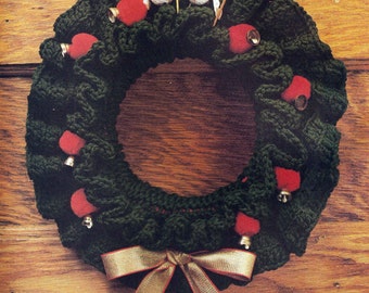 Ruffled Wreath Cover Vintage Crochet Pattern