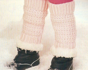 Kid's Leg Warmers Vintage Crochet Pattern