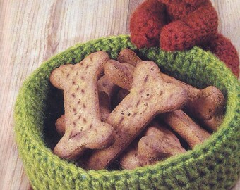 Puppy Dog Basket Vintage Crochet Pattern