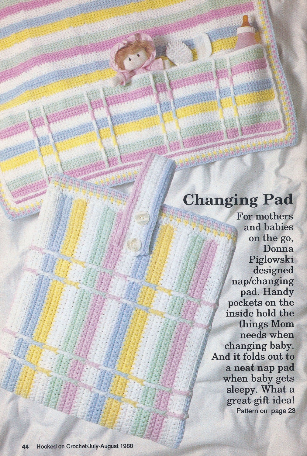 Baby Changing Pad Vintage Crochet Pattern Etsy