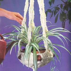 Plant Hanger, Crochet Vintage Pattern