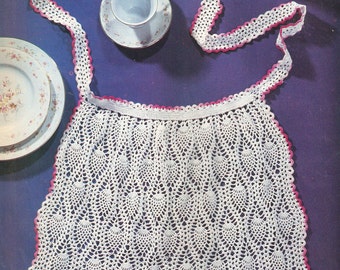 Lace Pineapple Apron Vintage Crochet Pattern