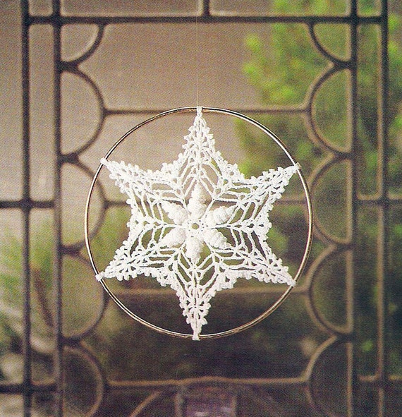Crochet Shell Snowflake Ornament Vintage Pattern