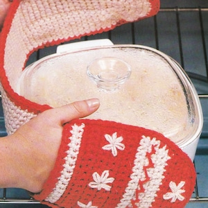 Oven Mitts Vintage Crochet Pattern