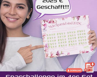 2025 Euro Challenge | Savings Challenge | Annual Challenge | Savings Plan | Budget Challenge | Cash Stuffing | Budget Tracker | Digital Download PDF