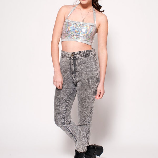 Silver Sparkle Bandeau Top