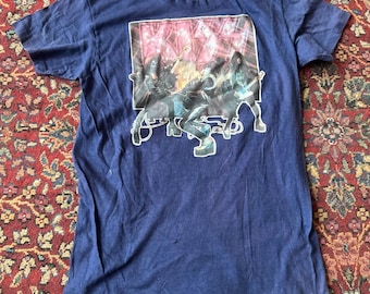 Vintage 80’s KISS Navy Blue Tee Size Medium