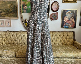 One of a Kind Handmade Floral Maxi Dress Size Small