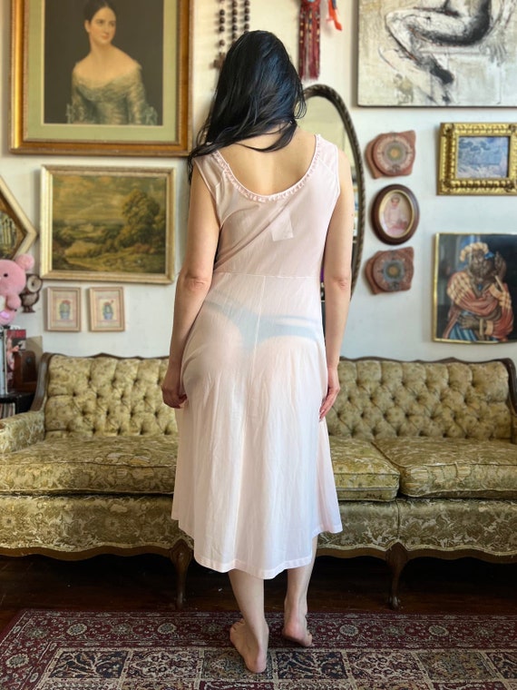 70s Vintage Sheer Nightgown Size L - image 3