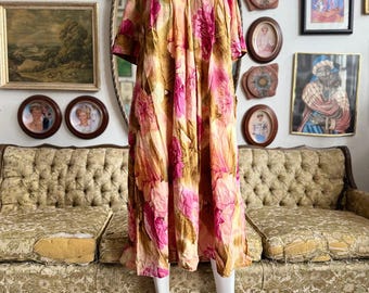 90's Tropical Print Mumu Size Medium
