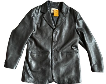 Vintage Sea Dream Leather Blazer Jacket  Ladies Size Medium