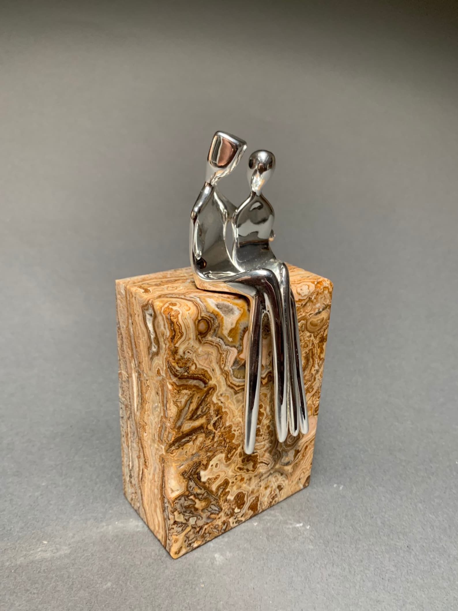 Collectible Silver Figurines Silver Sculpture With Loving Etsy