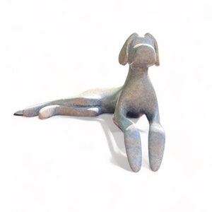 Black dog bronze sculpture. image 4