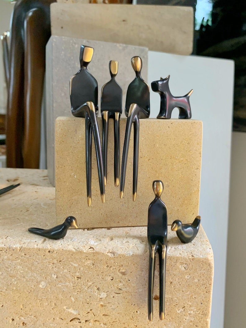 Bronze Family Portrait of Three Anniversary Gift Etsy