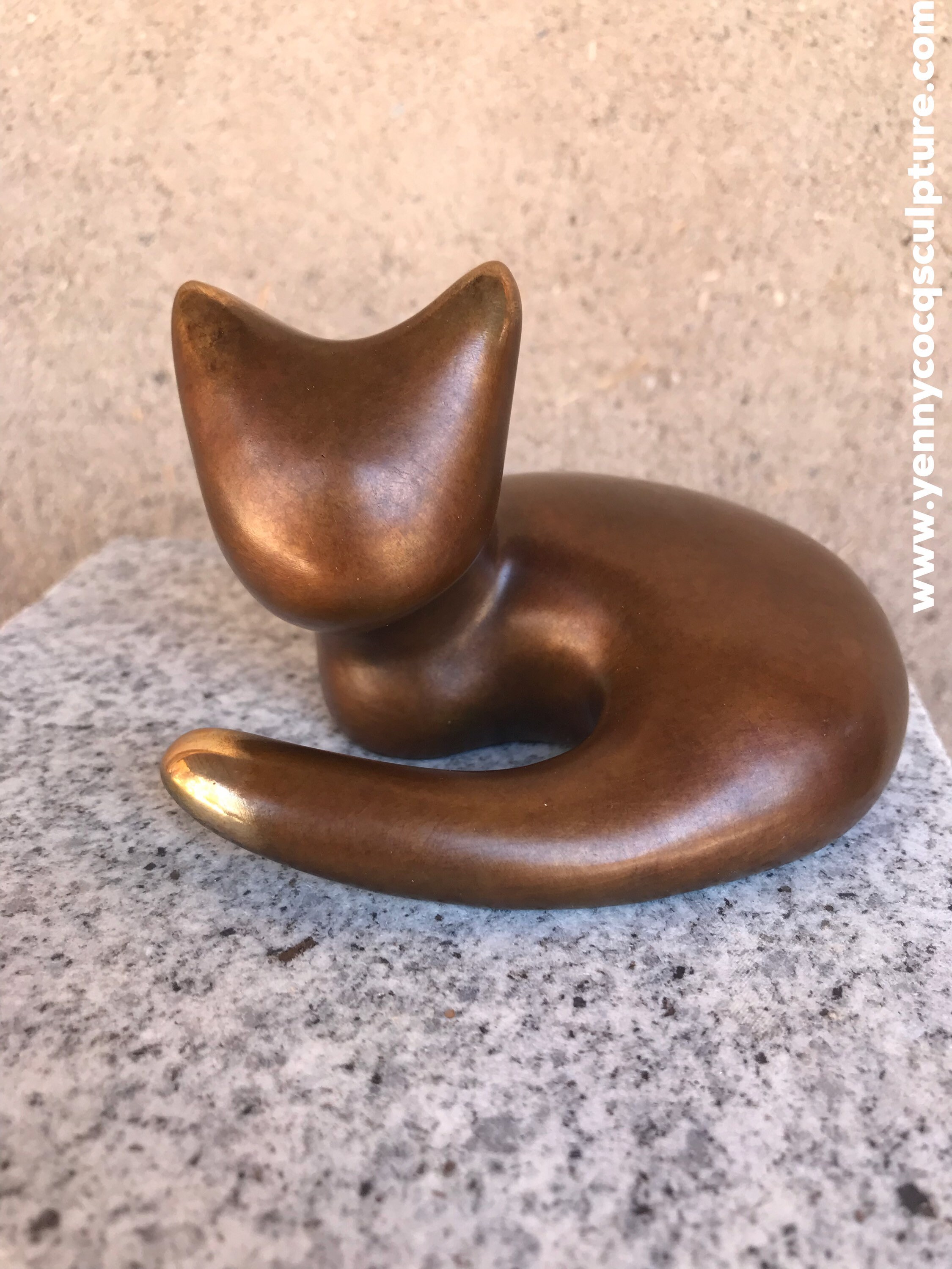 bronze cat urn