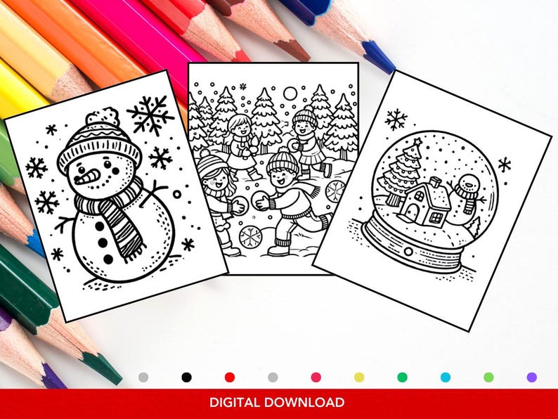 50 Christmas Coloring Pages for Kids, Printable Coloring Pages ...