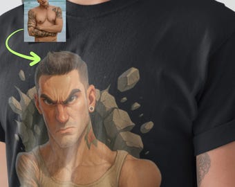 Camiseta personalizada con foto de cómic: regalo de cumpleaños personalizado