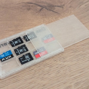 Scatola per schede Micro SD in formato carta di credito per 12 schede