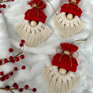 Handmade Christmas Ornaments, Macrame Christmas Ornaments, Boho Christmas Tee Decoration, Eco Friendly Decor, Handcrafted Macrame Decoration