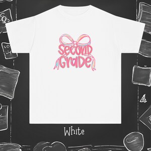 Second Grade Preppy T-shirt | Back to School T-shirt | Comfort Colors T-shirt | Coquette Bow Grade Level T-shirt