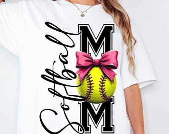 Softball Mom Png Softball Png Softball Mama Shirt Design Softball Coquette Bow Png, Softball Mom Png Sublimation, Softball Shirt Png Design