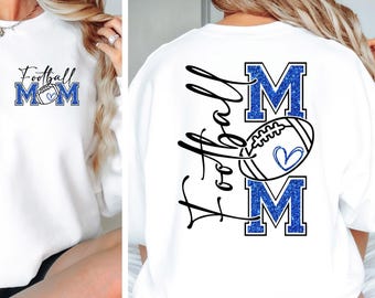 Football PNG, Blue Football Mom Png, Football Mom Shirt png, Red Glitter Football png, Football Mama Shirt png, Football Shirt, Sublimation