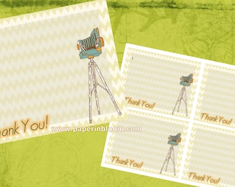 Descarga inmediata - gracias las tarjetas Vintage Camera
