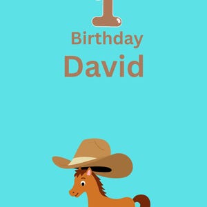 Cartão de aniversário de cowboy