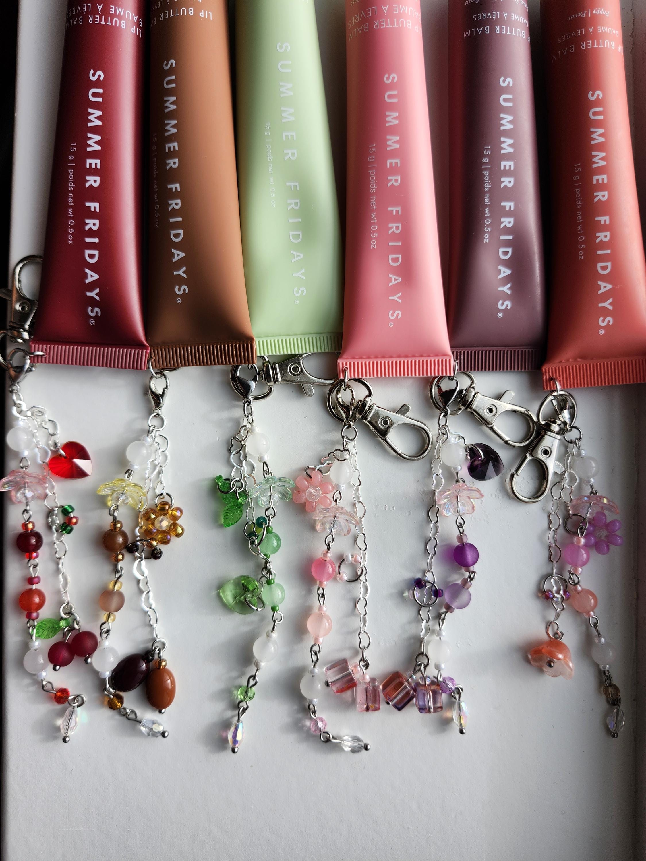Lip balm charms/ lip balm keychains, Summer Fridays, perfect gift