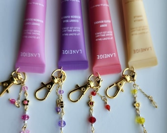 Laneige MINI Lip Glowy  balm charms/ lip balm keychains, perfect gift