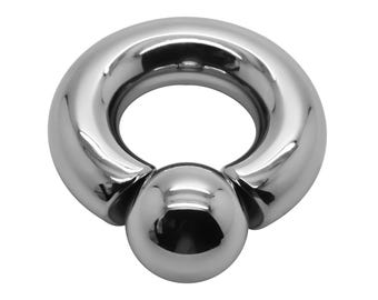 Monster Large Heavy Gauge Screw in Ball Ring, Handmade Body Jewelry