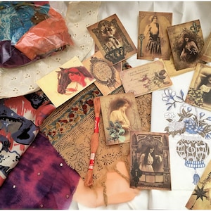 Gypsy / Boho Tissu mixte Inspirational Lot junk journal lot 9