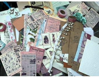 SALE...Was 25.99..Now.....19.99..Grab Bag Junk Journal inspirational kit