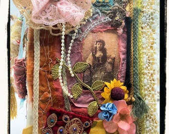 SALE.. Was 89.00 ...NOW.. 79.00 Mixed media Ephemera Gypsy/ boho Junk Journal (ready to ship)