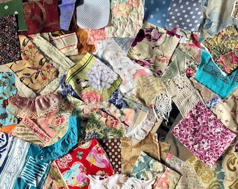 Grab Bag Vintage Fabric/ Newer Fabric  (pieces 150)