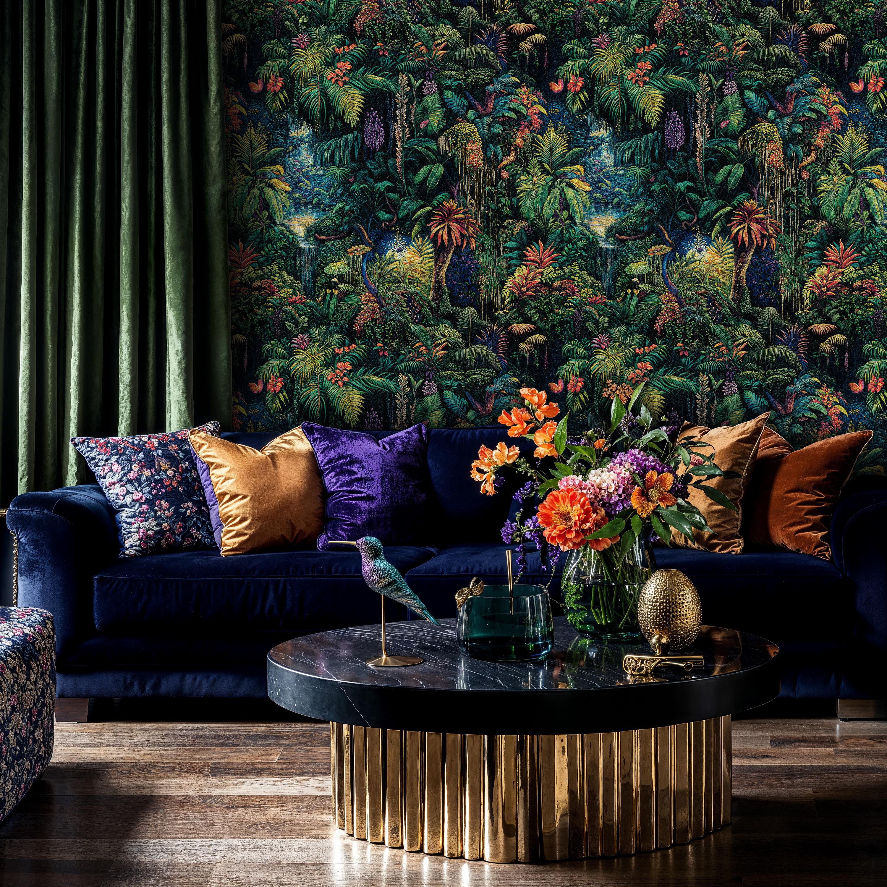 Exotic Tropical Jungle Wallpaper Mural: Peel and Stick - Etsy