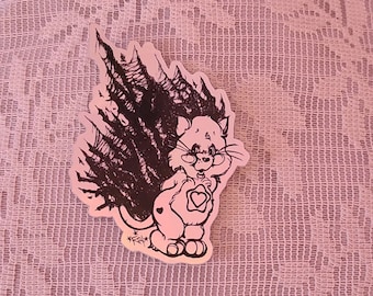 Proud Heart Cat Holo Sticker