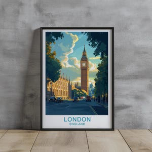 London Prints, London Travel Poster, Travel Print of London, London-Inspired Gift, London City Art for Travel Lovers, London Wall Art