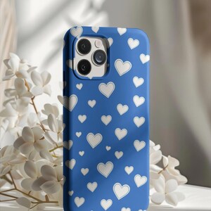 Heart Pattern Tough Phone Case, Cute Phone Cover, Gift for Her, Valentines Day, Heart Lovers, Durable Phone Accessory