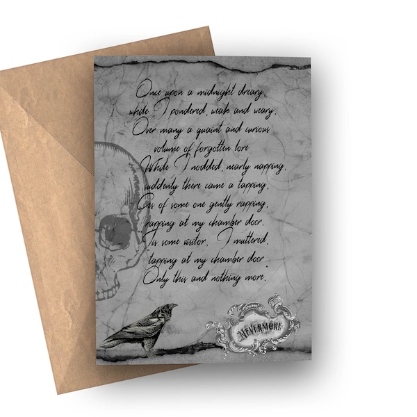 The Raven - Nevermore - Greetings Card