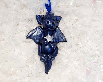 Dragon with Star Decoration (Blue and Silver)