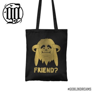 Ludo Friend Tote Bag - Gold on Black