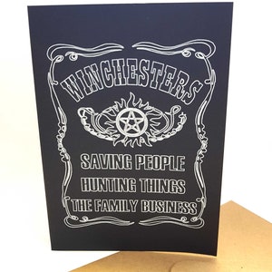 Winchesters (salvar a la gente, cazar cosas, el negocio familiar) Tarjeta de felicitación