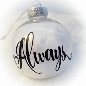 Always  Luxury Bauble with feathers  -  (Christmas Decoration)